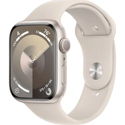 Apple Watch Series 9 45 mm Star White Aluminium s bielym športovým remienkom - M/L