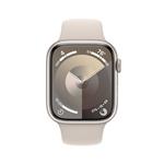 Apple Watch Series 9 45mm Cellular Hvězdně bílý hliník s hvězdně bílým sportovním řemínkem - M/L