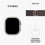Apple Watch Ultra 2 49mm titanové pouzdro s indigo alpským tahem - Medium