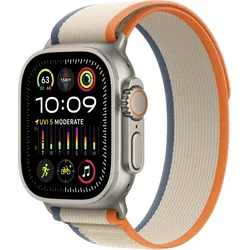 Apple Watch Ultra 2 49mm titanové pouzdro s oranžovo-béžovým trailovým tahem - M/L