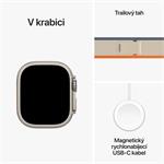 Apple Watch Ultra 2 49mm titanové pouzdro s oranžovo-béžovým trailovým tahem - S/M