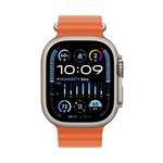 Apple Watch Ultra 2 49mm titanové pouzdro s oranžovým oceánským řemínkem