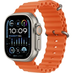 Apple Watch Ultra 2 49mm titanové pouzdro s oranžovým oceánským řemínkem
