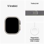 Apple Watch Ultra 2 49mm titanové pouzdro se zeleno-šedým trailovým tahem - S/M