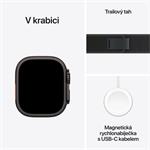 Apple Watch Ultra 2 GPS + Cellular 49 mm čierne titánové puzdro s čiernou slučkou Trail Loop - S/M (MX4U3CS/A)