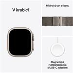 Apple Watch Ultra 2 GPS + Cellular 49 mm puzdro z prírodného titánu s milánskou slučkou z prírodného titánu - S (MX4M3CS/A)