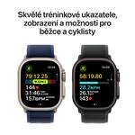 Apple Watch Ultra 2 GPS + Cellular 49 mm puzdro z prírodného titánu s modrou slučkou Trail Loop - M/L (MX4L3CS/A)