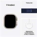 Apple Watch Ultra 2 GPS + Cellular 49 mm puzdro z prírodného titánu s modrou slučkou Trail Loop - M/L (MX4L3CS/A)