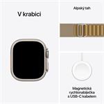Apple Watch Ultra 2 GPS + Cellular 49 mm puzdro z prírodného titánu s opálenou alpskou slučkou - malé (MX4E3CS/A)