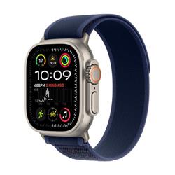 Apple Watch Ultra 2 GPS + Cellular 49mm Natural Titanium Case with Blue Trail Loop - M/L (MX4L3CS/A)