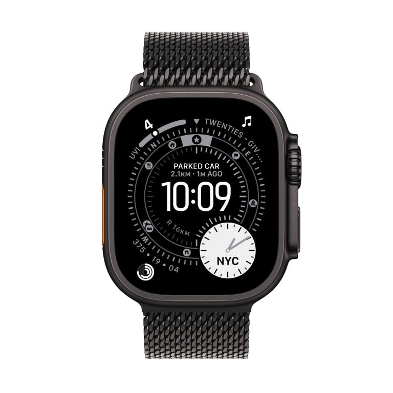 Apple Watch Ultra 3 GPS + Cellular 49 mm čierne titánové milánske pútko - M