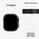 Apple Watch Ultra 3 GPS + Cellular 49 mm čierne titánové puzdro s čiernou titánovou milánskou slučkou - Veľké