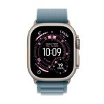 Apple Watch Ultra 3 GPS + Cellular 49mm Natural Titanium Case with Light Blue Alpine Loop - Large