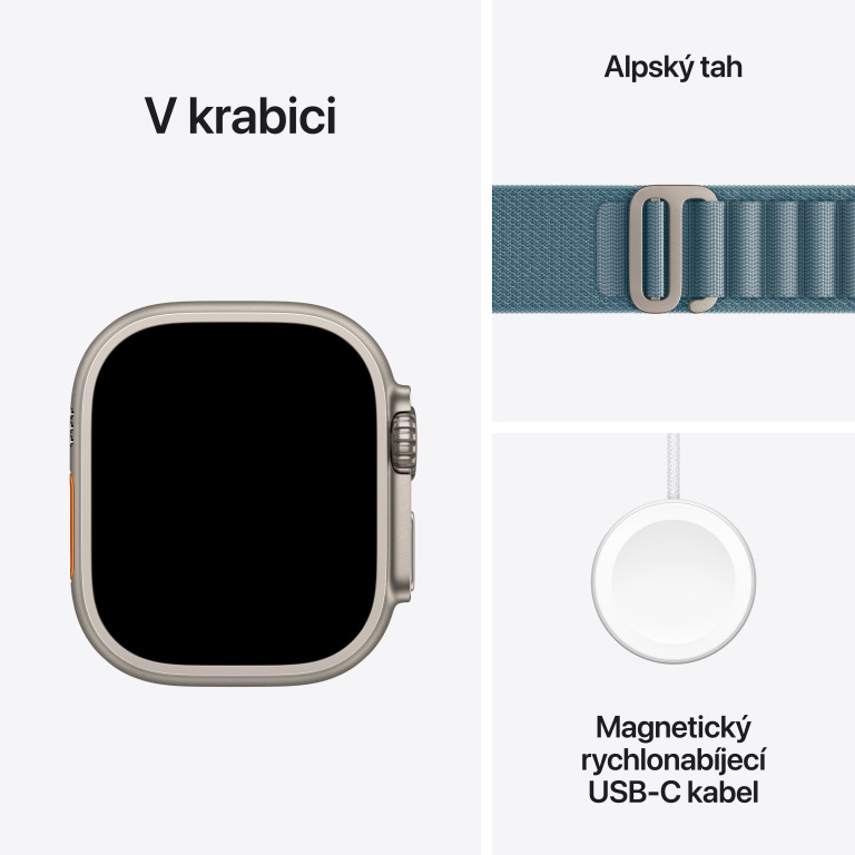 Apple Watch Ultra 3 GPS + Cellular 49mm Titanium Case Light Blue - Medium