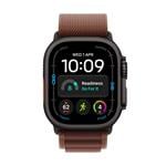 Apple Watch Ultra 4 GPS + Cellular 49 mm, čierne titánové puzdro s burgundským remienkom Alpine Loop – S