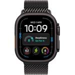 Apple Watch Ultra 4 GPS + Cellular 49 mm, čierne titánové puzdro s čiernym titánovým milánskym remienkom – M