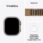Apple Watch Ultra 4 GPS + Cellular 49 mm, puzdro z prírodného titánu s remienkom Desert Alpine Loop – S