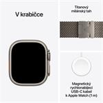 Apple Watch Ultra 4 GPS + Cellular 49 mm s puzdrom z prírodného titánu a milánskym remienkom z prírodného titánu – M