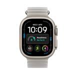 Apple Watch Ultra 4 GPS + Cellular 49 mm s puzdrom z prírodného titánu a priehľadným šedým remienkom Ocean