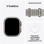 Apple Watch Ultra 4 GPS + Cellular 49 mm s puzdrom z prírodného titánu a priehľadným šedým remienkom Ocean