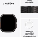 Apple Watch Ultra 4 GPS + Cellular 49mm Black Titanium Case with Black Titanium Milanese Loop - M