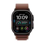 Apple Watch Ultra 4 GPS + Cellular 49mm Black Titanium Case with Burgundy Alpine Loop - S