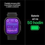 Apple Watch Ultra 4 GPS + Cellular 49mm Black Titanium Case with Burgundy Alpine Loop - S