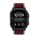 Apple Watch Ultra 4 GPS + Cellular 49mm Black Titanium Case with Burgundy Trail Loop - M/L