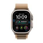 Apple Watch Ultra 4 GPS + Cellular 49mm Natural Titanium Case with Desert Alpine Loop - L
