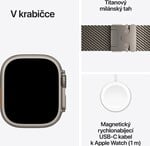 Apple Watch Ultra 4 GPS + Cellular 49mm Natural Titanium Case with Natural Titanium Milanese Loop - M