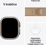 Apple Watch Ultra 4 GPS + Cellular 49mm Natural Titanium Case with Sand Trail Loop - M/L