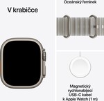 Apple Watch Ultra 4 GPS + Cellular 49mm Natural Titanium Case with Translucent Grey Ocean Band