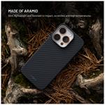 Aramidový zadní kryt FIXED MagVelar s podporou MagSafe pro Apple iPhone 17 Pro Max, černý
