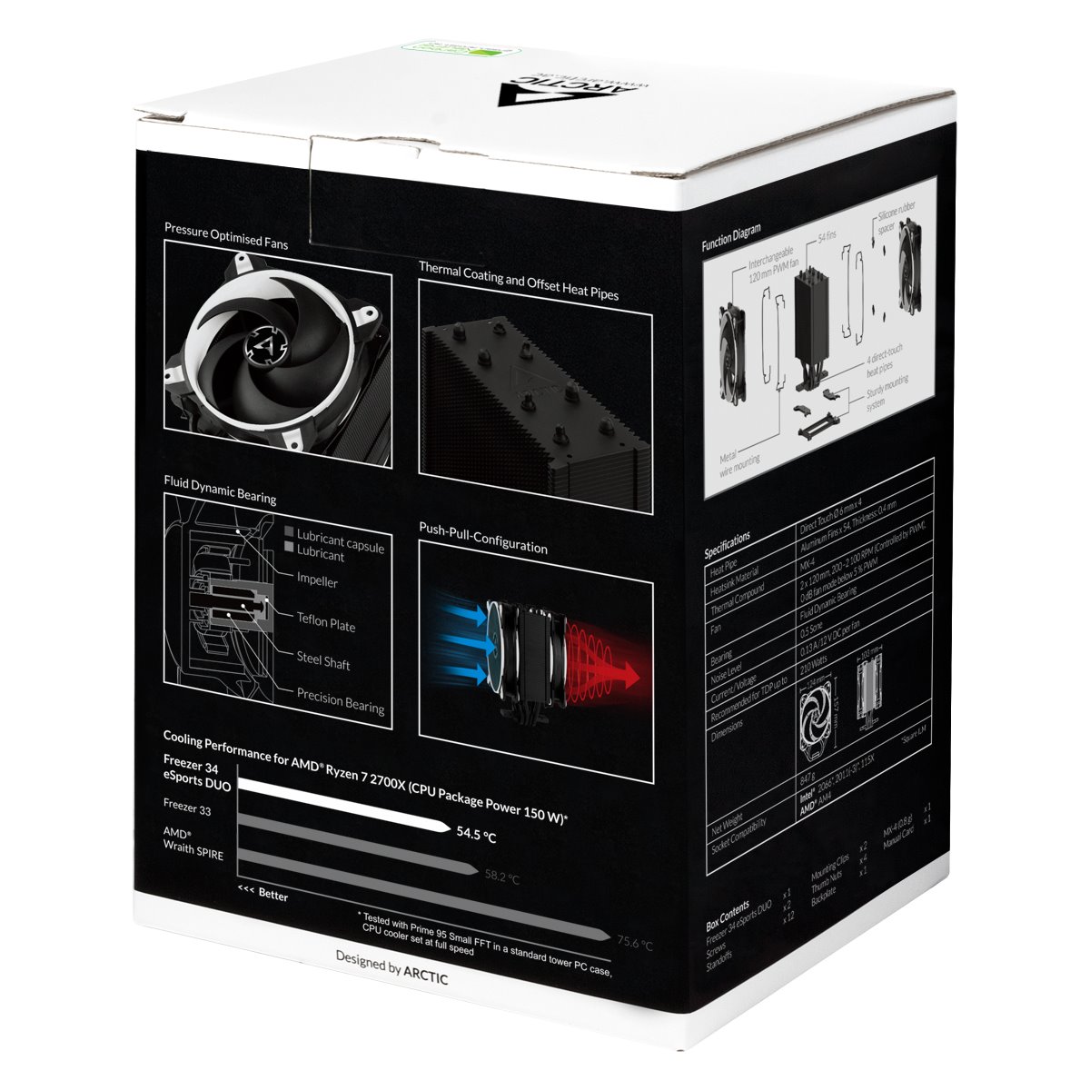 ARCTIC Freezer 34 eSports DUO (White), biela/čierna