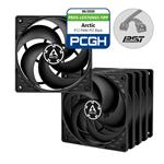 ARCTIC P12 PWM PST Black - hodnotné balenie (5ks)