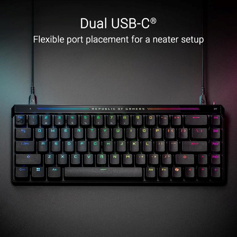 ASUS ROG Falchion Ace HFX, mechanický, americký, čierny