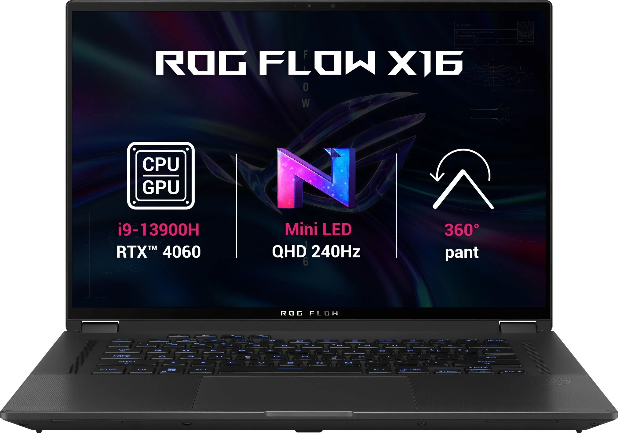 ASUS ROG Flow X16 GV601VV-NEBULA014W Off Black kovový