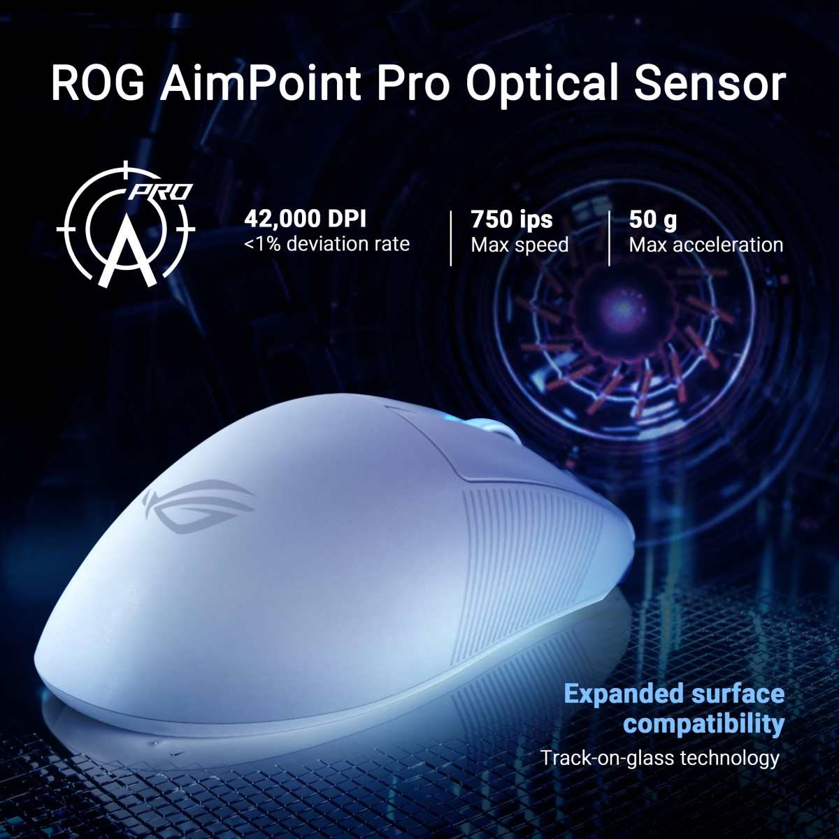 ASUS ROG Keris II Ace, biela
