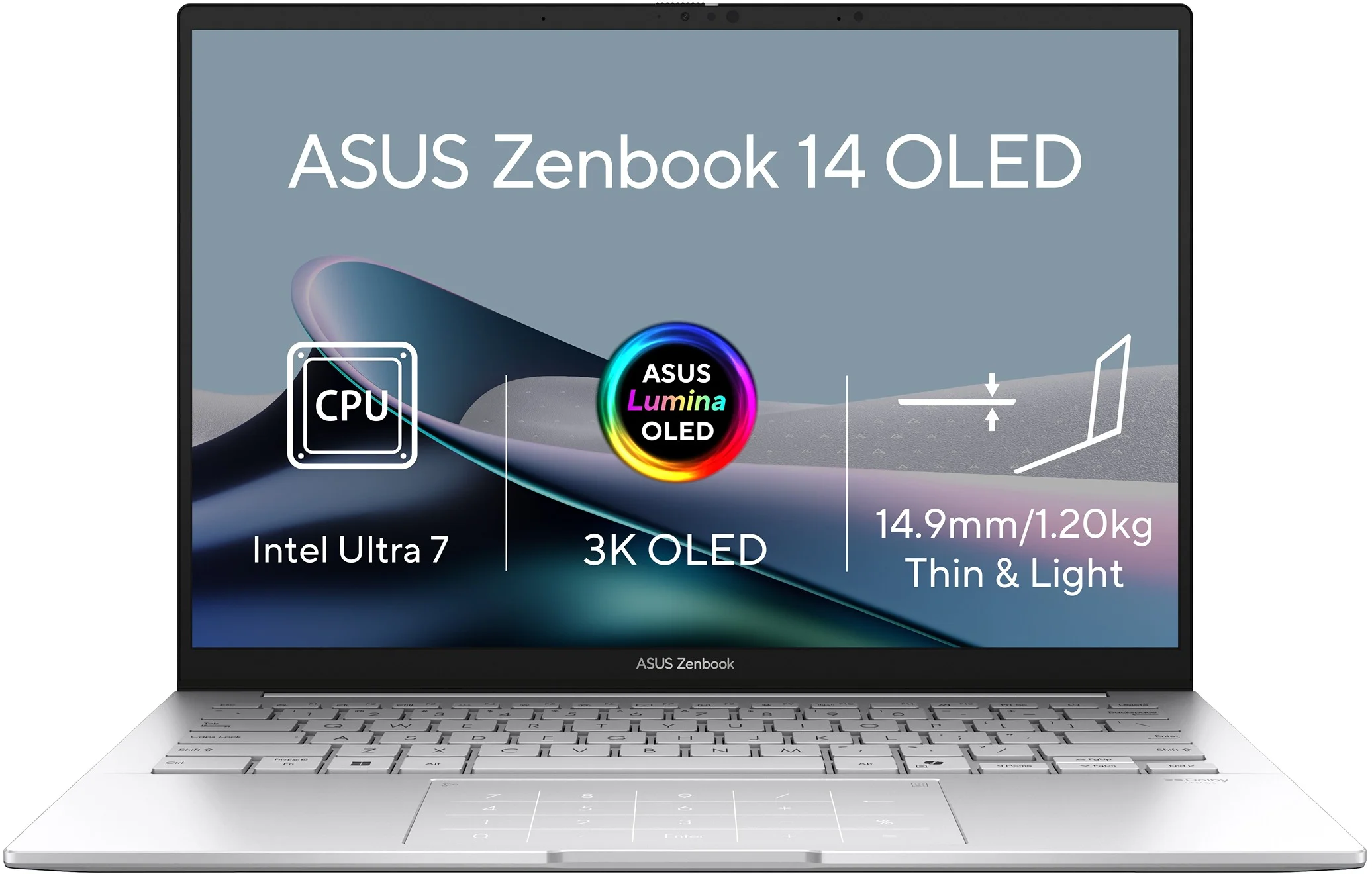 ASUS Zenbook 14 OLED UX3405CA-OLED382X Foggy Silver celokovový