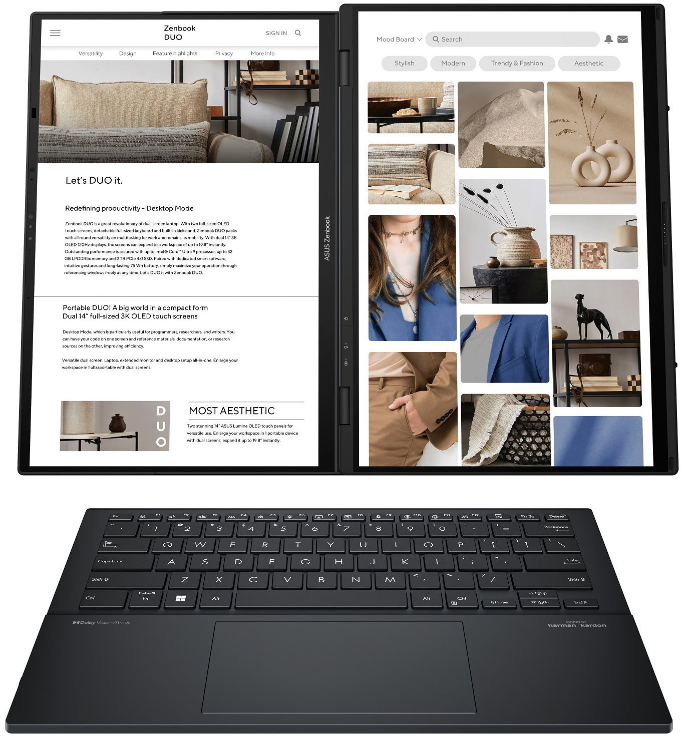 ASUS Zenbook Duo OLED UX8406CA-OLED304WZ Inkwell Gray celokovový (bez adaptéru)