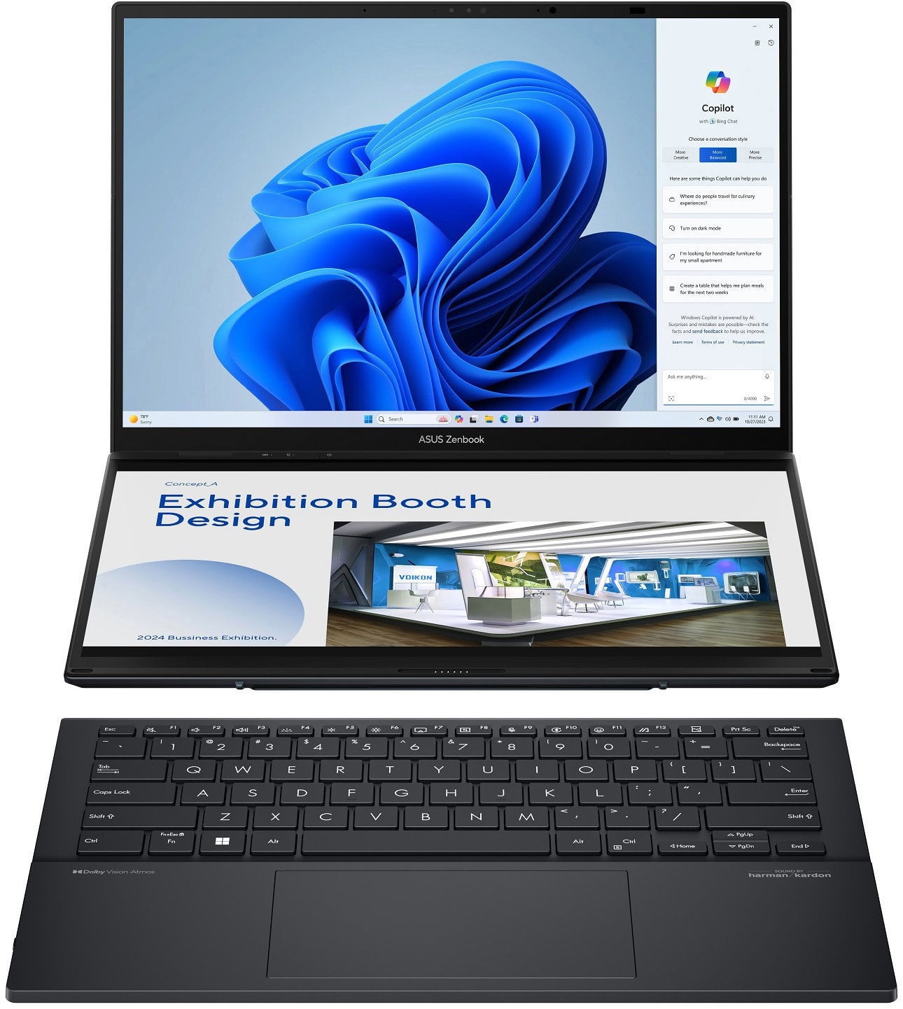 ASUS Zenbook Duo OLED UX8406CA-OLED304WZ Inkwell Gray celokovový (bez napájacieho adaptéra)