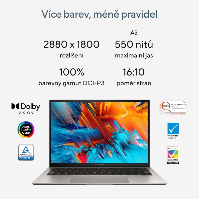 ASUS Zenbook S 13 OLED UX5304VA-OLED075W Strieborný