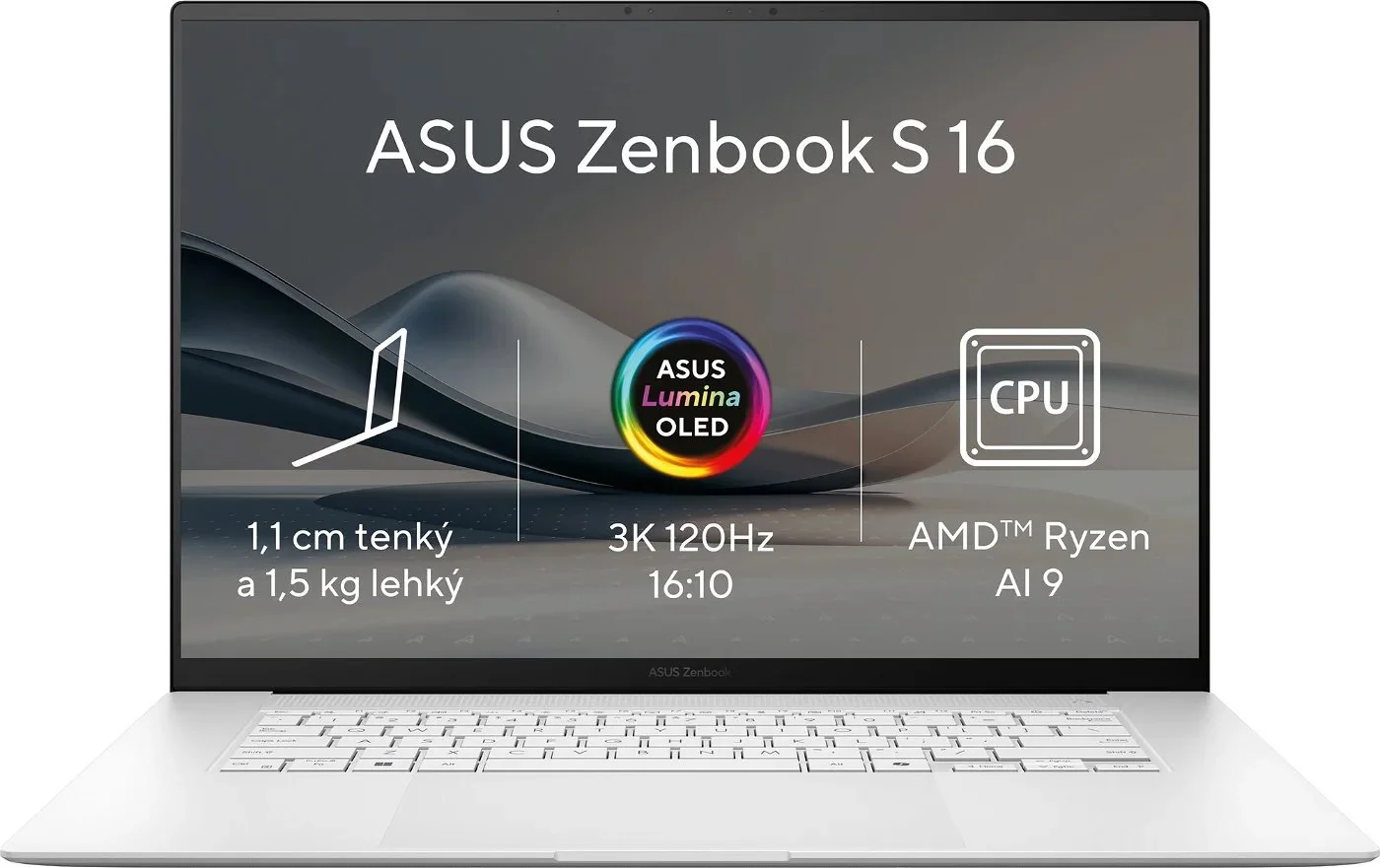ASUS Zenbook S 16 OLED UM5606WA-OLED253X Škandinávska biela celokovová