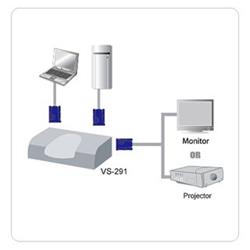 ATEN VS-291 2-portový VGA přepínač (2 PC - 1 monitor) - Kabely + redukce