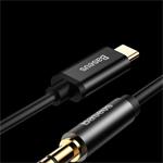 Audio kábel Baseus série Yiven USB-C / 3,5 mm Jack 1,2 m, čierny