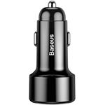 Autonabíjačka Baseus Magic 2x USB 45W 6A s displejom čierna