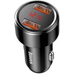 Autonabíjačka Baseus Magic 2x USB 45W 6A s displejom čierna