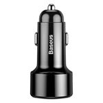 Autonabíjačka Baseus Magic 2x USB 45W 6A s displejom čierna