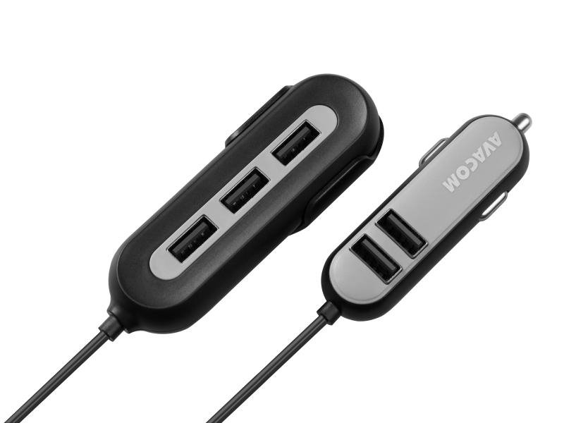 AVACOM CarHUB nabíjačka do auta 5x USB výstup, čierna NACL-CH5X-KK