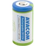 AVACOM nabíjací fotobatérie CR123A, CR23, DL123A Li-Fe 3V 500mAh 1.5Wh DICR-R123-450